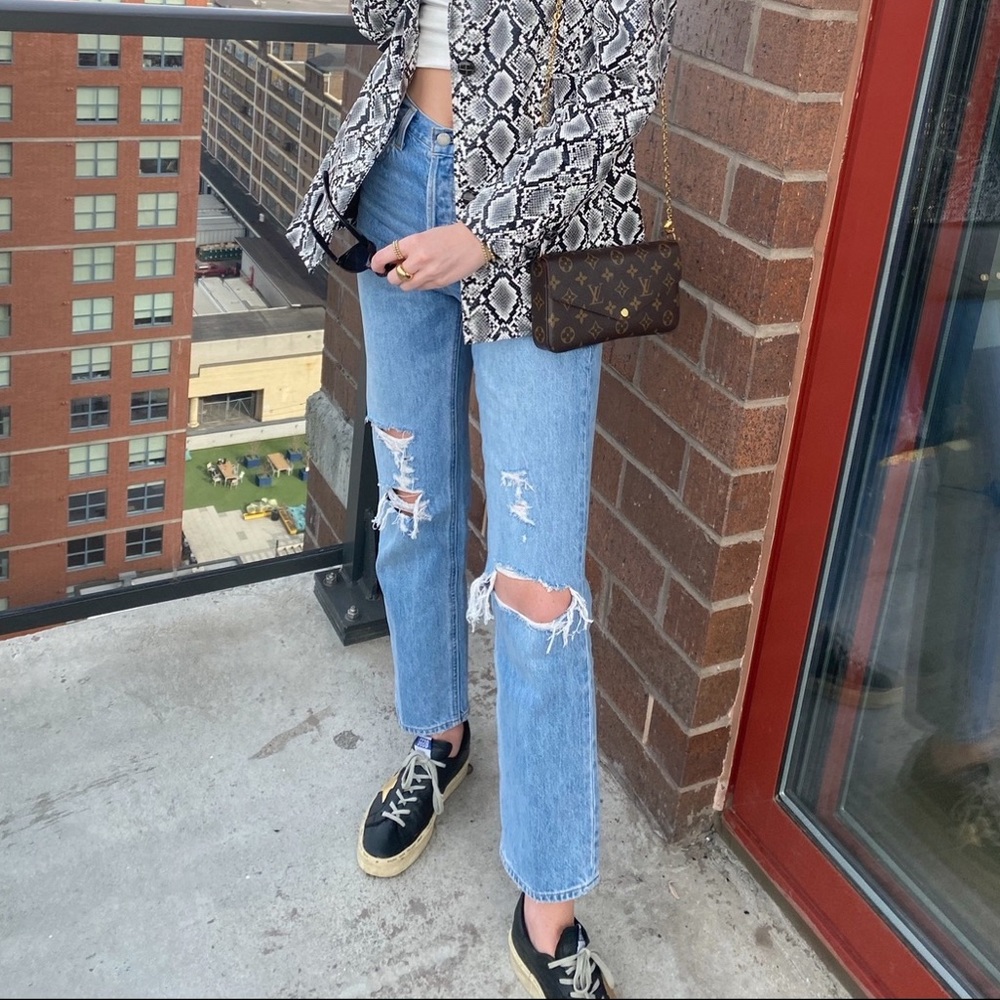 Aritzia Denim Forum Joni High Rise Straight Jeans